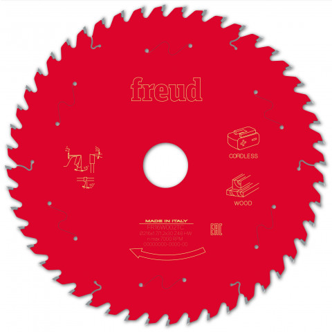 Lame pour scie circulaire portative sans fil freud - ø216 1,7/1,2 al30 z48 ba 15° - f03fs10071 -fr16w002tc