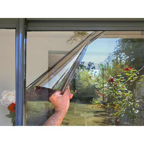 Film Effet Miroir Sans Tain Argent – Esthétique et performance - largeur & longueur au choix