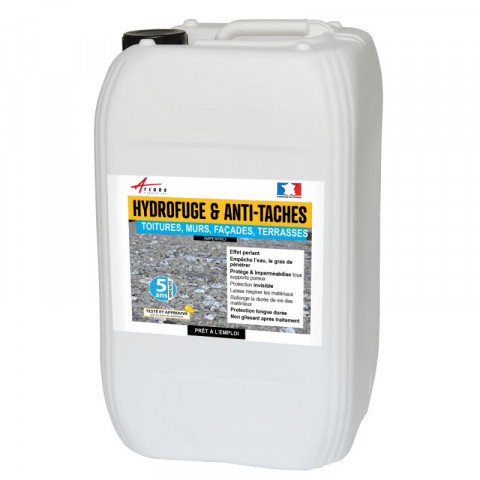 Arcane Industries Hydrofuge Et Anti Taches Impermeabilisant Murs Sols Toitures Et Facades Imperpro Incolore Conditionnement Au Choix Distriartisan