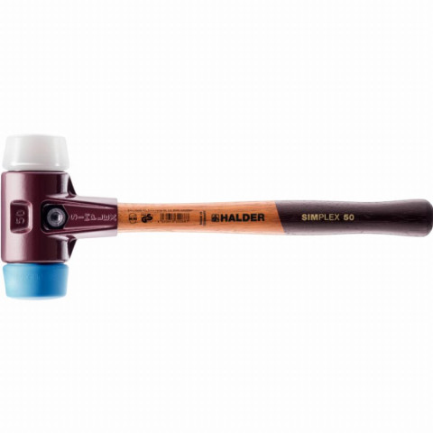 Maillet halder simplex tpe souple/ superplastique avec boîtier en fonte malléable et manche en bois de haute qualité - d=80 mm - 3017.080