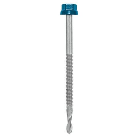 Vis autoperceuse ETANCO Zacrospiral - Ø 6.3x90 mm - Tête hexagonale 12 - Sachet de 100 - Ral 8012 - 551910054