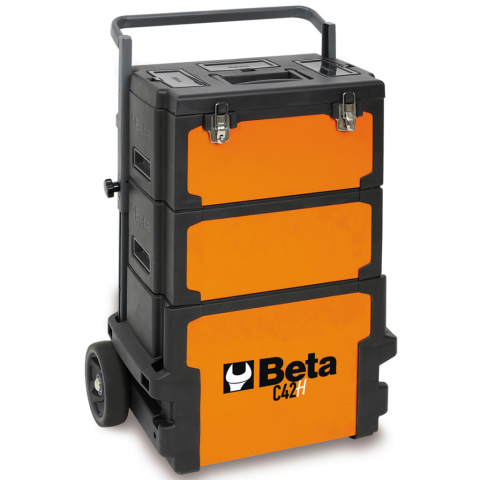 Beta Tools Beta Tools Boite A Outil Roulante C42h Orange 042000002 Distriartisan