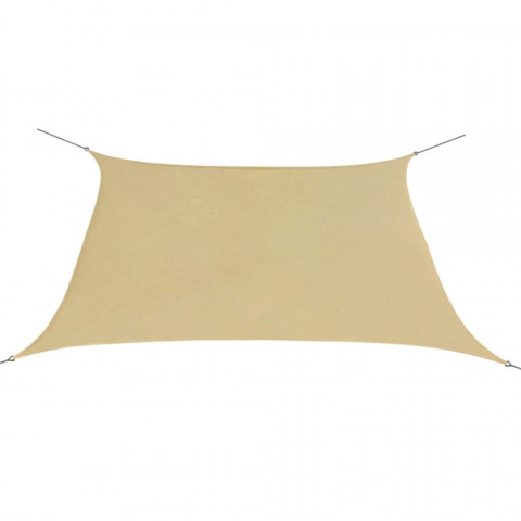 Vidaxl voile de parasol tissu oxford carré 2 x m beige