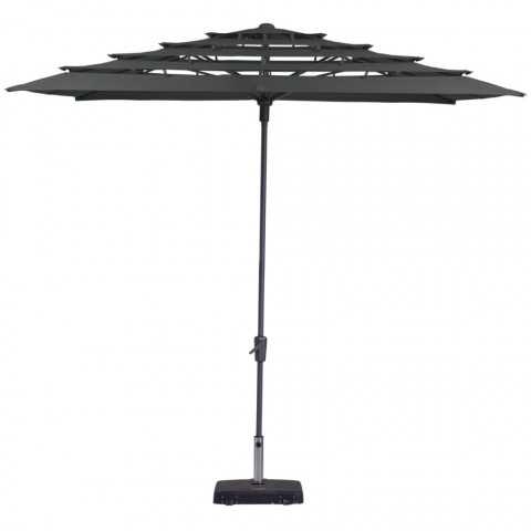 Madison parasol syros open air 280 cm gris carré pc11p014