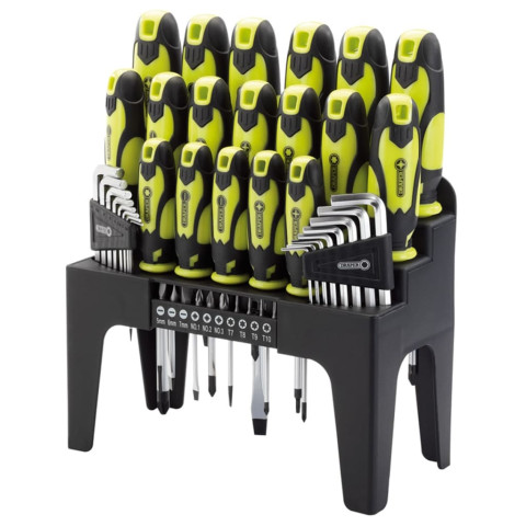 Ensemble de tournevis, clé hex et embout 44pcs Draper Tools - Couleur au choix