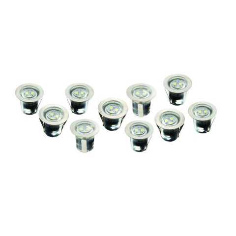 Lot de 10 spots led encastrables sol 3,6 watt IP68 - Couleur eclairage - Blanc neutre