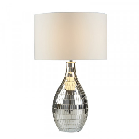 Lampe clayton, verre miroir, avec abat-jour