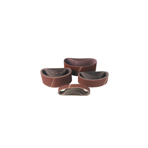 3 bandes sans fin corindon - 75 x 610 mm Gr. 80 - pour bois et métal - LEMAN - 75610.02