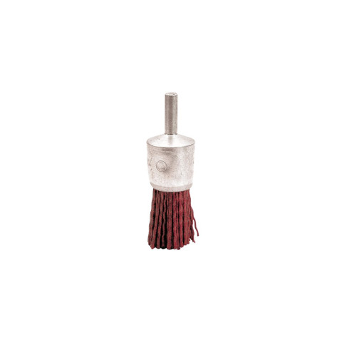 Brosse pinceau sur tige fil nylon pour décapage doux bois/métal D. 20 mm - Q. 6 x 17 mm - Gr. 80 - LEMAN - 120.021V