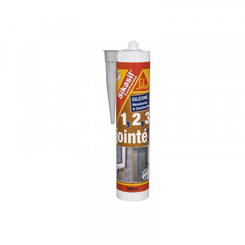 Mastic silicone sika sikasil construction - gris - 300ml