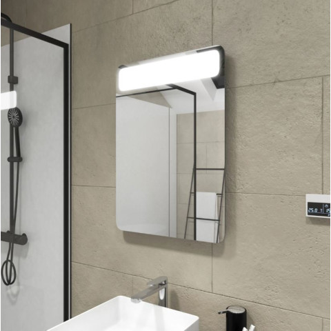 Miroir salle de bain avec bandeau LED - 50x70x5 cm - CLOUD Aurlane - LAV478
