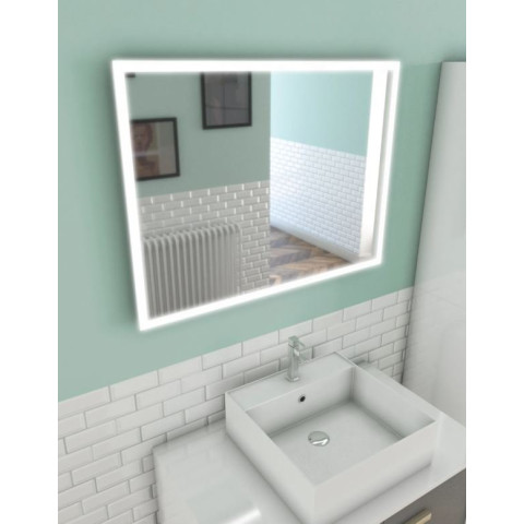 Miroir salle de bain LED auto-éclairant 60x80cm - FRAME Aurlane - MIR018