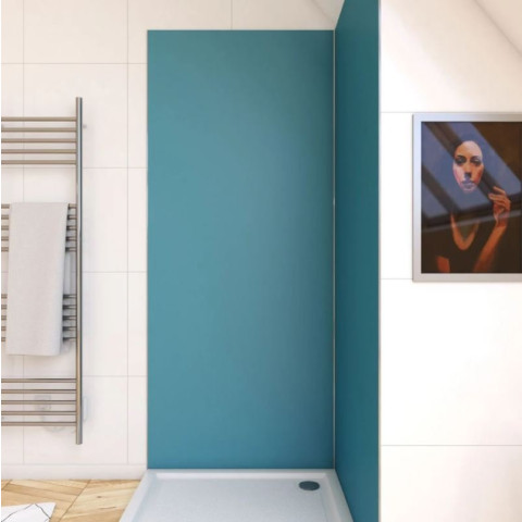 Panneau mural finition aluminium Bleu 90 x 210 cm - WALL’IT BLEU Aurlane - FAC322