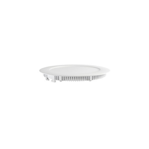 Plafonnier LED 18W (eq. 160W) - Diam : 235mm - Couleur eclairage - Blanc chaud 3000°K, Finition - Aluminium