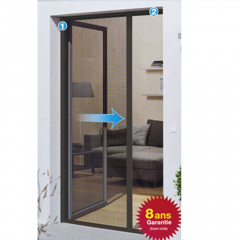 Porte moustiquaire 140 x 225 cm anthracite