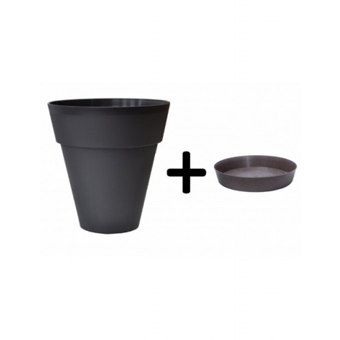 Pot et soucoupe jaime diametre 55cm h57cm- chapelu- coloris au choix