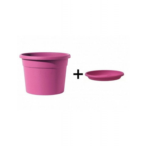 Pot et soucoupe pepia diametre 40cm h30cm - chapelu- coloris au choix