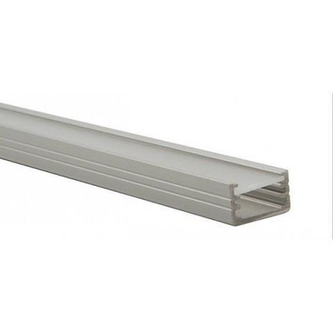 Profilé aluminium rectangulaire ruban led - 12,2mm - couleur - alu, taille - 1000mm