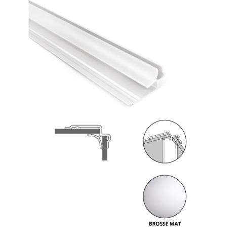 Profile alu angle rentrant en l - coloris & dimensions aux choix
