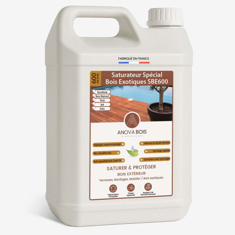 Saturateur bois exotique SBE600 - Terrasse en bois AnovaBois - Couleur et conditionnement au choix