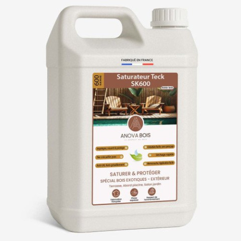 Saturateur Teck SK600 -Mat, Incolore, Teinté - Terrasse et salon de jardin - Conditionnement au choix 