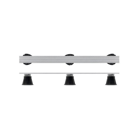 Rail stabilisateur pour pied de receveur stabilibac, 880x55x9,5mm en aluminium