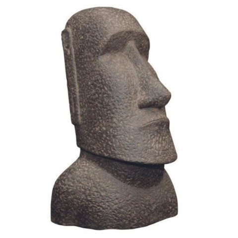 Statue jardin moaï 30 cm - gris anthracite  30 cm - gris anthracite