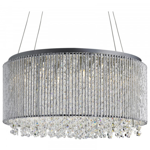 Suspension 8 ampoules beatrix, en chrome et cristal