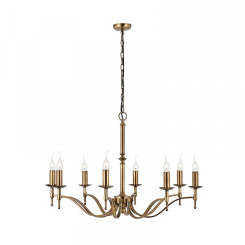 Suspension 8 ampoules stanford, laiton antique
