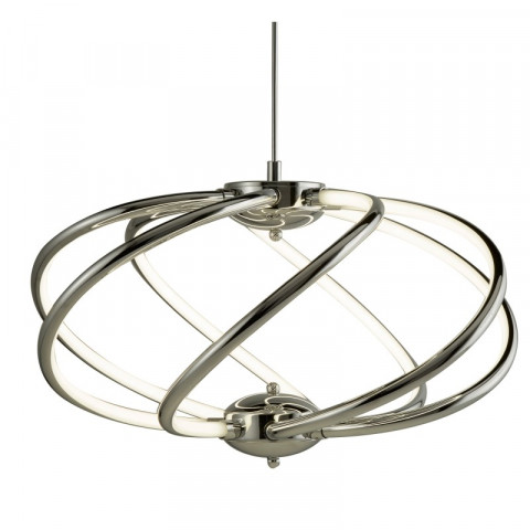 Suspension bardot, chrome et acrylique, 42w