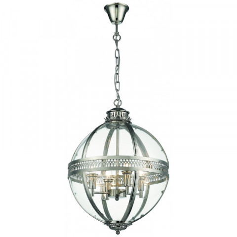 Suspension nickel coventry l43 4 lumières