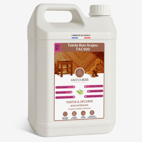 Teinte Bois Acajou TAC900 - Rénovation parquets et meubles AnovaBois - Conditionnement au choix