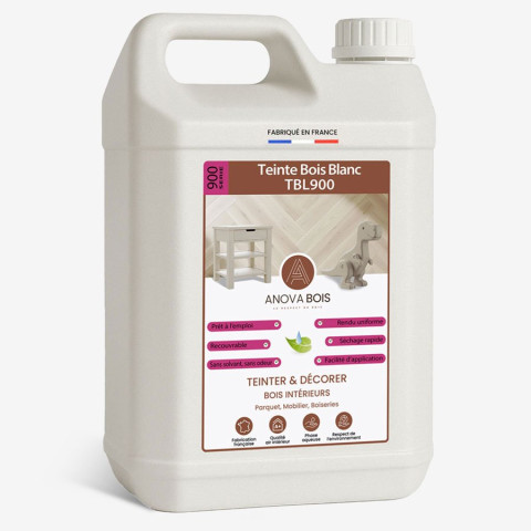 Teinte Bois Blanc TBL900 - Rénovation parquets et meubles AnovaBois - Conditionnement au choix
