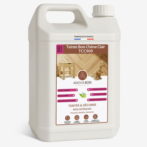 Teinte Bois Chêne Clair TCC900 - Rénovation parquets et meubles AnovaBois - Conditionnement au choix