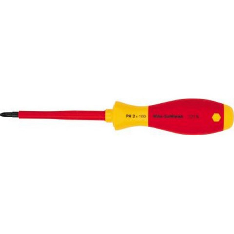 Tournevis cruciforme PH VDE, avec lame ronde, Dimensions : PH 1, Long. de la lame 80 mm, Long. totale 191 mm, Ø de la lame : 6,3 mm Tournevis cruciforme PH VDE, avec lame ronde, Dimensions : PH 1, Long. de la lame 80 mm, Long. totale 191 mm, Ø de la lame : 6,3 mm