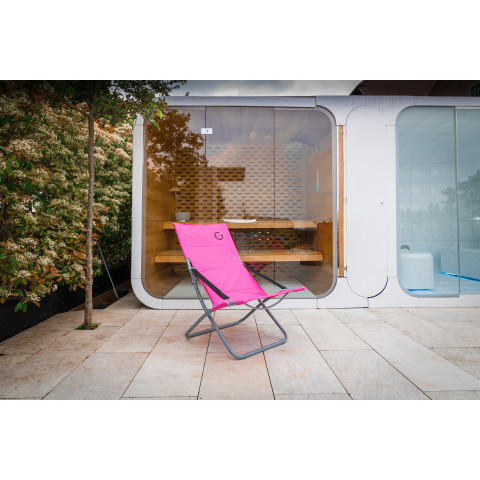 Fauteuil loggia 4 positions rose - o'colors