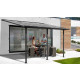toit terrasse en aluminium gris anthracite plaques polycarbonate anti-uv 14,75m2 - tt3050al 