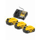 Pack énergie DEWALT XR - 3 batteries 18V 5.0Ah + Chargeur universel 12V/18V - DCB1104P3-QW