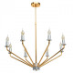 Plafonnier doré loft 8 ampoules 107 cm