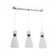 Chandelier chromé megapolis 3 ampoules 74 cm