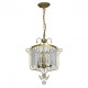 Suspension dorée crystal 3 ampoules 90 cm