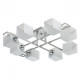 Plafonnier argenté megapolis 8 ampoules 19 cm