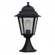 Borne d'extérieur noire street 1 ampoule 47 cm