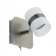 Spot argenté techno 1 ampoule 13 cm