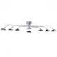 Plafonnier chromé techno 8 ampoules 23 cm