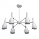 Plafonnier blanc techno 6 ampoules 40 cm