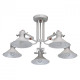 Suspension blanche loft 5 ampoules 35 cm