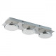 Plafonnier chromé techno 3 ampoules 9 cm