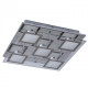 Plafonnier argenté techno 5 ampoules 8 cm