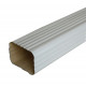 Dauphin aluminium 60 x 80 mm rectangulaire épaisseur 1,5 mm - coloris et longueur au choix Blanc